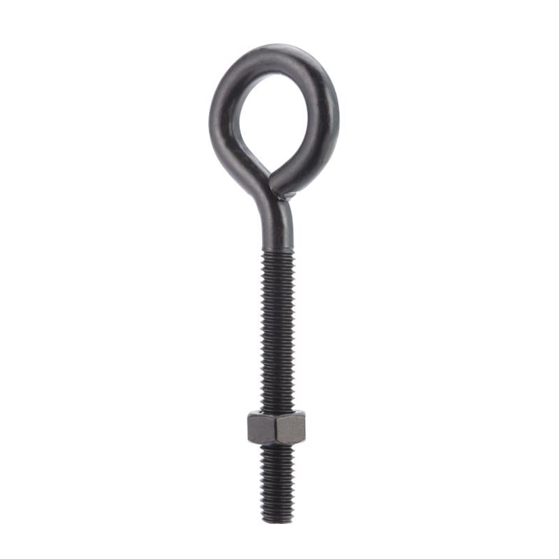 Wright 5/16 in. X 4 in. L Black Steel Eyebolt Nut Included