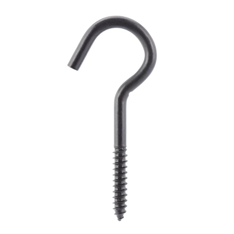 Wright Medium Matte Black Black Steel 4 in. L Ceiling Hook 100 lb 1 pk