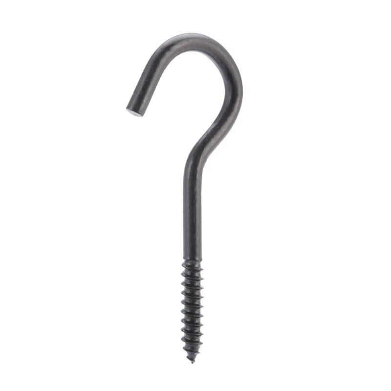 Wright Medium Matte Black Black Steel 3-7/8 in. L Ceiling Hook 80 lb 1 pk
