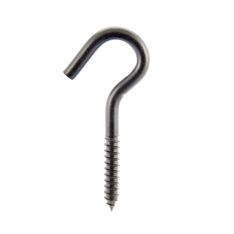 Wright Medium Matte Black Black Steel 4-3/16 in. L Ceiling Hook 200 lb 1 pk