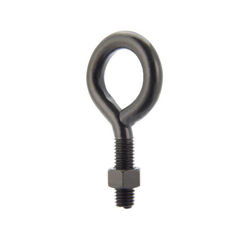 Wright 1/2 in. X 4 in. L Black Steel Eyebolt Nut Included