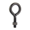 Wright 1/2 in. X 4 in. L Black Steel Eyebolt Nut Included