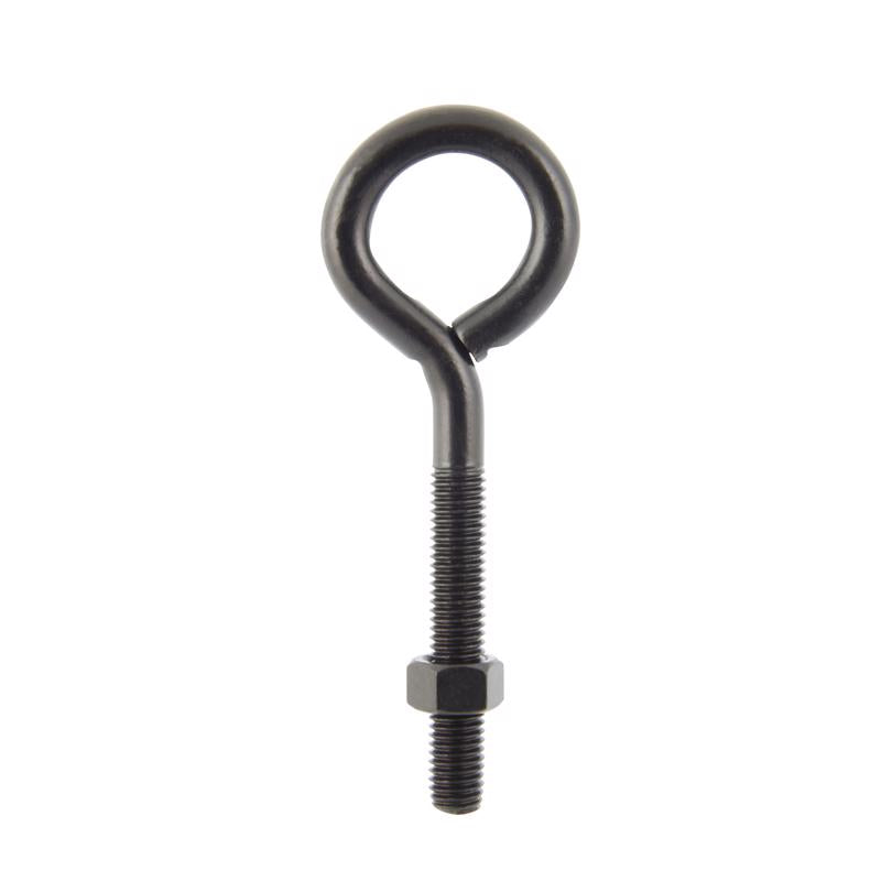 Wright 1/2 in. X 6 in. L Black Steel Eyebolt Nut Included