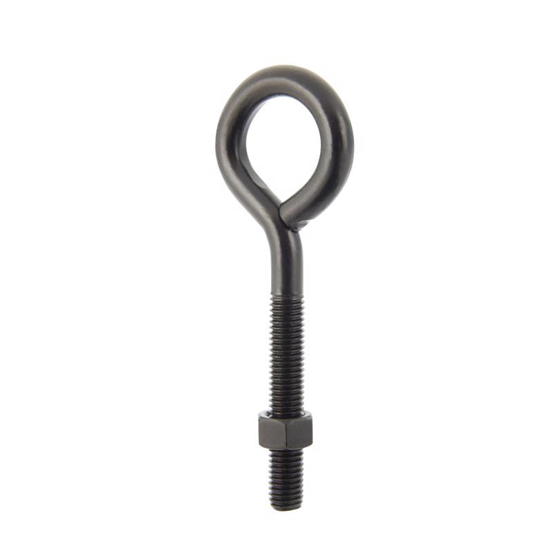 Wright 1/2 in. X 6 in. L Black Steel Eyebolt Nut Included