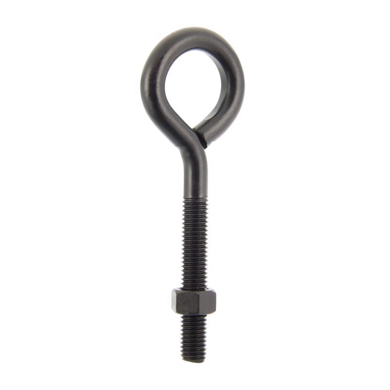 Wright 1/2 in. X 6 in. L Black Steel Eyebolt Nut Included