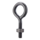 Wright 1/4 in. X 2 in. L Black Steel Eyebolt Nut Included