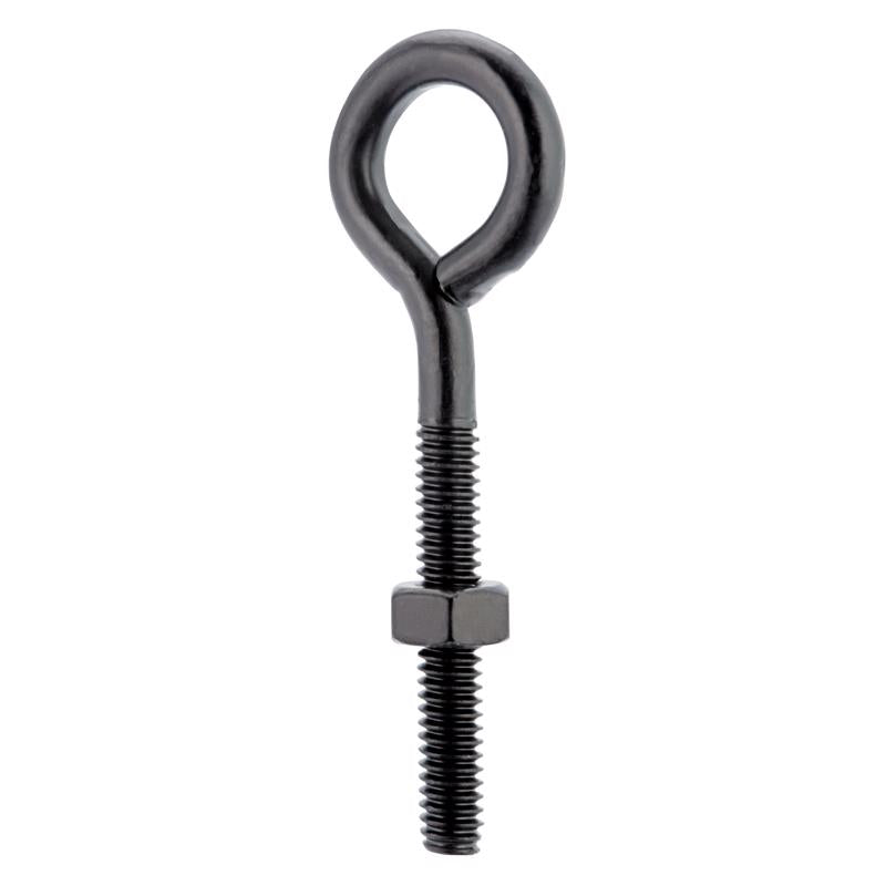 Wright 1/4 in. X 3 in. L Black Steel Eyebolt Nut Included