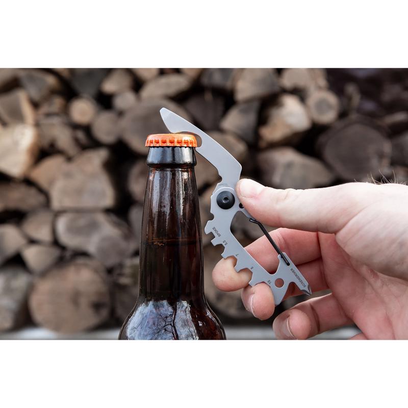 KeySmart AllTul Stainless Steel Silver Raptor Multi-Tool Key