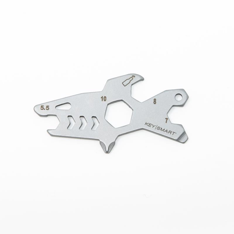 KeySmart AllTul Stainless Steel Silver Shark Multi-Tool Key