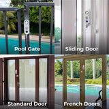 Techko Battery Powered/Plug-In Indoor and Outdoor White Security Alarm