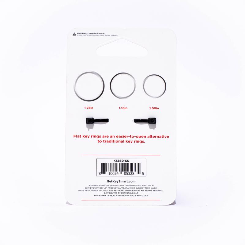 KeySmart Stainless Steel Silver Key Ring