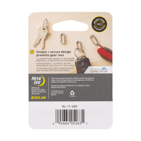 Nite Ize Micro Link Stainless Steel Silver Carabiner Key Chain