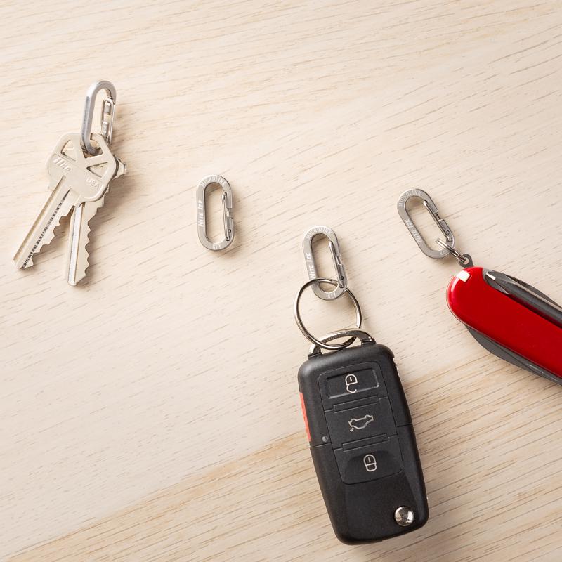 Nite Ize Micro Link Stainless Steel Silver Carabiner Key Chain