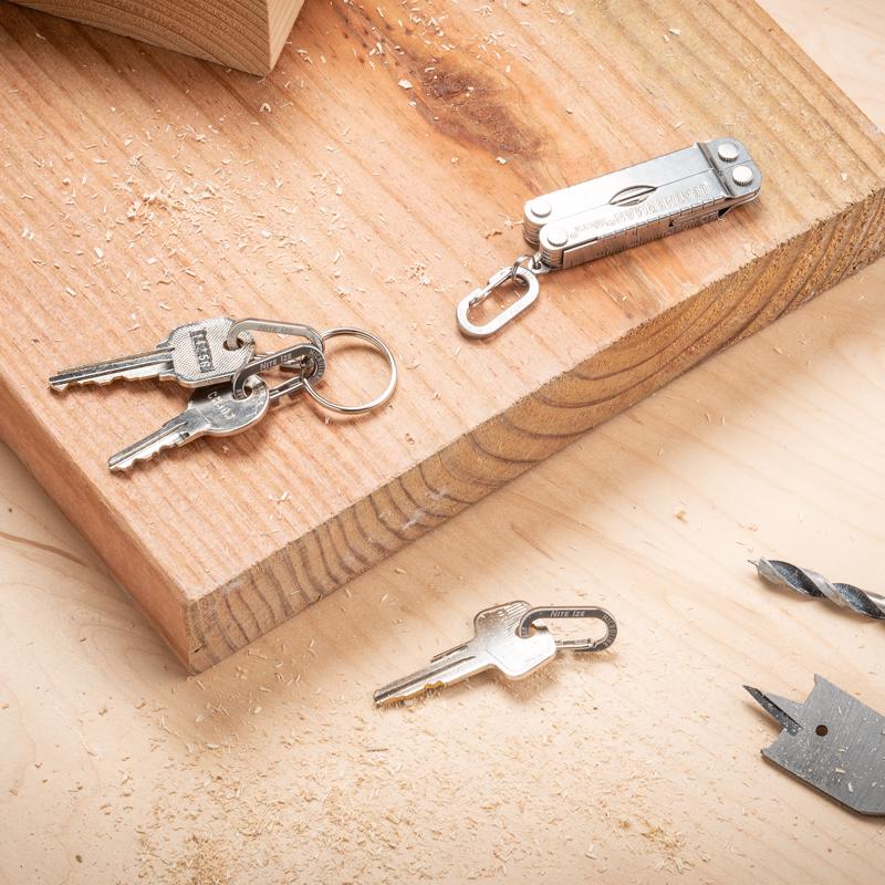 Nite Ize Micro Link Stainless Steel Silver Carabiner Key Chain