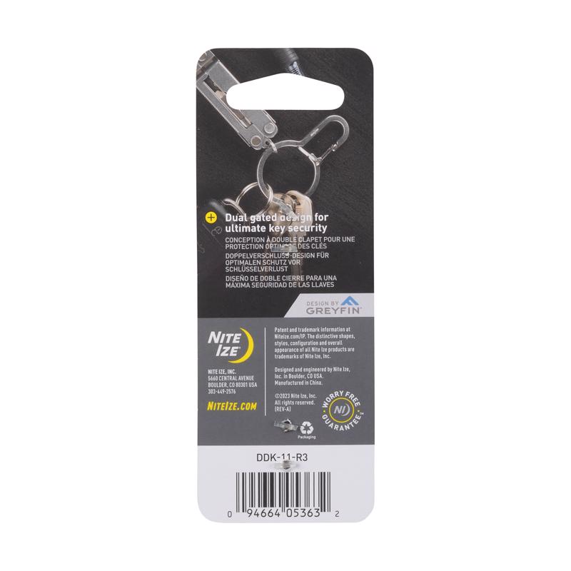 Nite Ize DualPass Stainless Steel Silver Key Ring