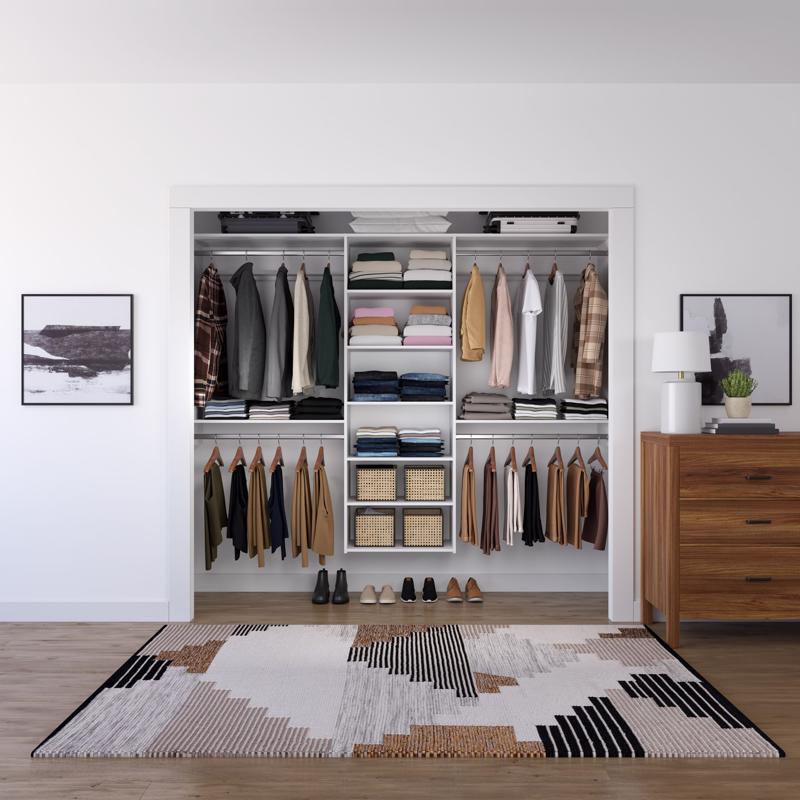 Easy Track Create Collection 5/8 in. H X 34.87 - 23.87 in. W X 14 in. L Wood Laminate Shelf Divider