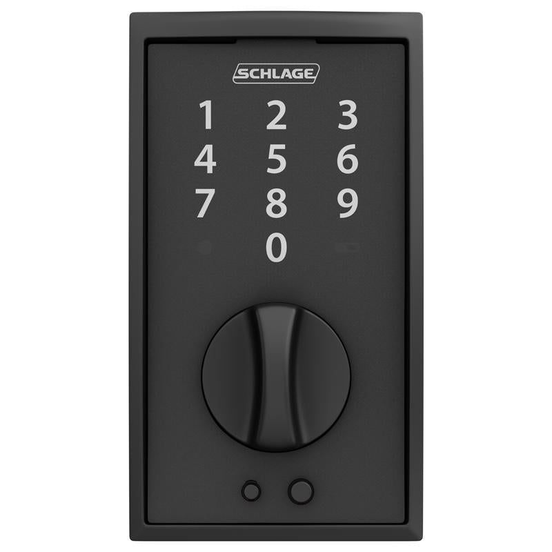 Schlage Matte Black Metal Touchscreen Deadbolt