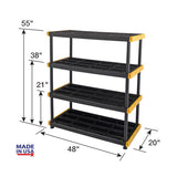 Tough Shelf 55 in. H X 48 in. W X 20 in. D Resin Shelving Unit