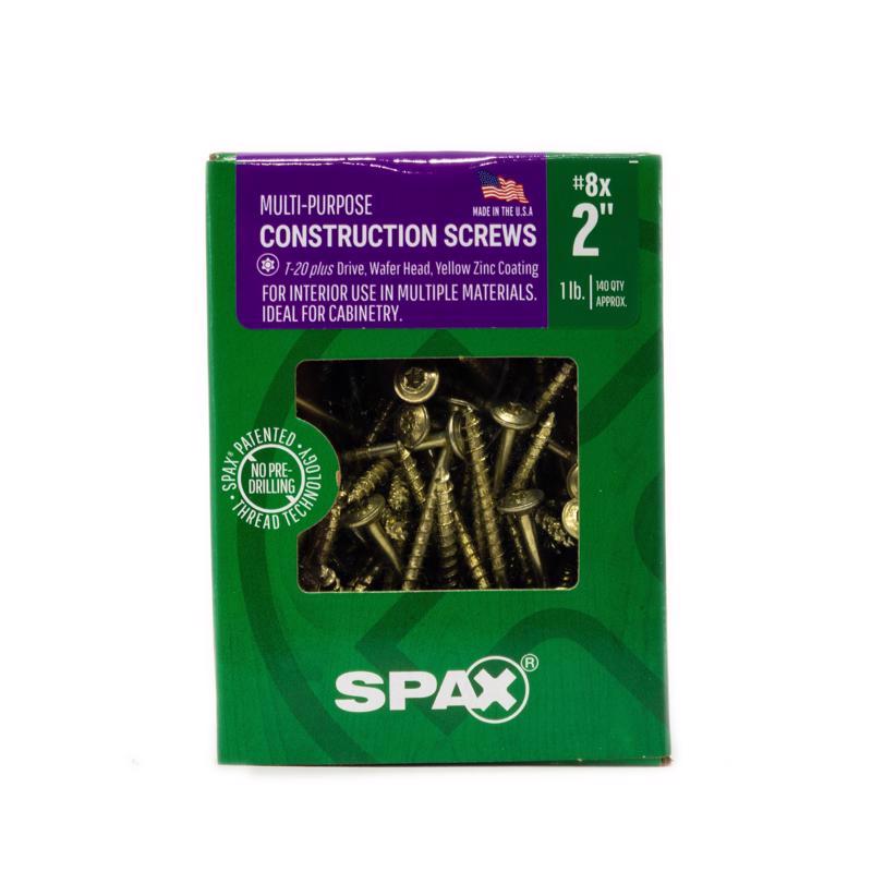 SPAX Multi-Material No. 8 in. X 2 in. L T-20+ Wafer Head Construction Screws 1 lb 140 pk