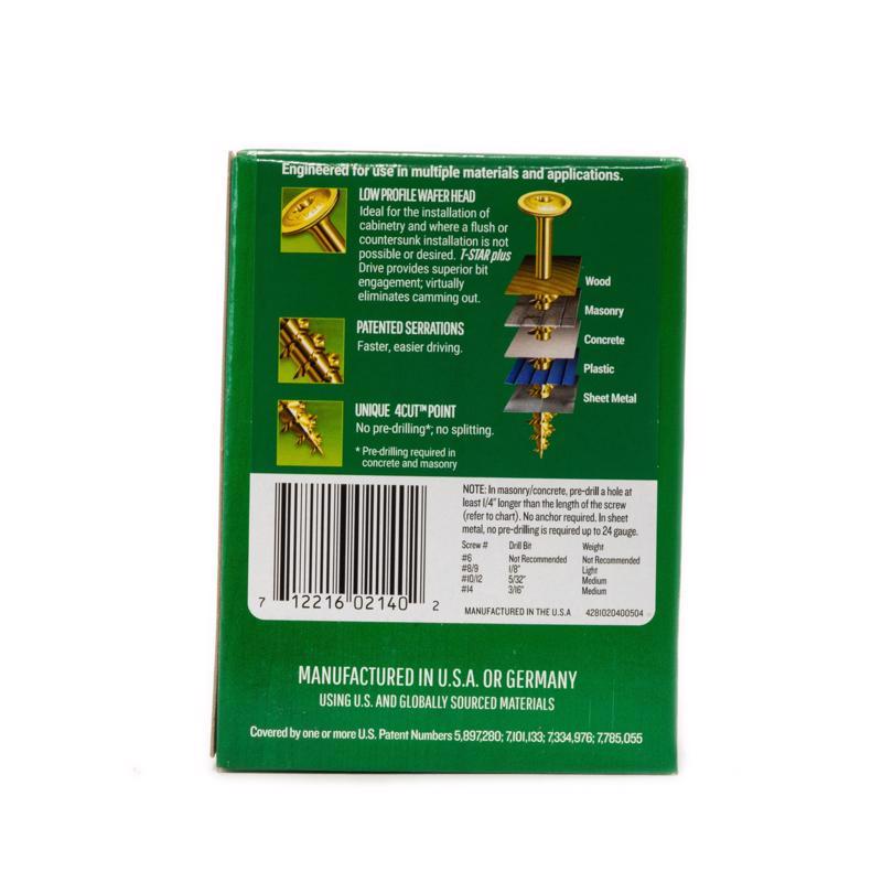 SPAX Multi-Material No. 8 in. X 2 in. L T-20+ Wafer Head Construction Screws 1 lb 140 pk