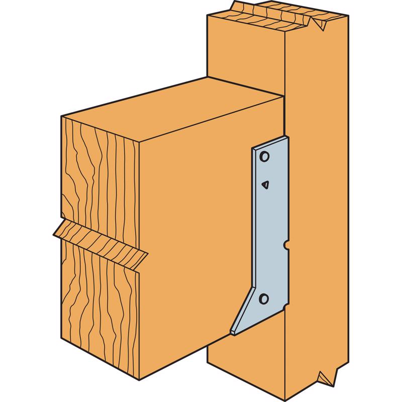 Simpson Strong-Tie 4 in. H X 8 in. W 14 Ga. Galvanized Steel Concealed Flange Hanger