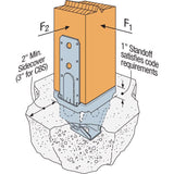 Simpson Strong-Tie 6.5 in. H X 5.5 in. W 12 Ga. Galvanized Steel Post Base