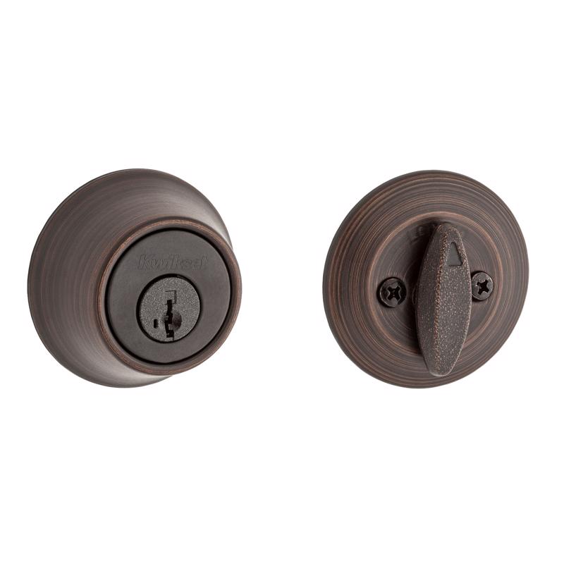 Kwikset SmartKey Security Venetian Bronze Metal Single Cylinder Deadbolt