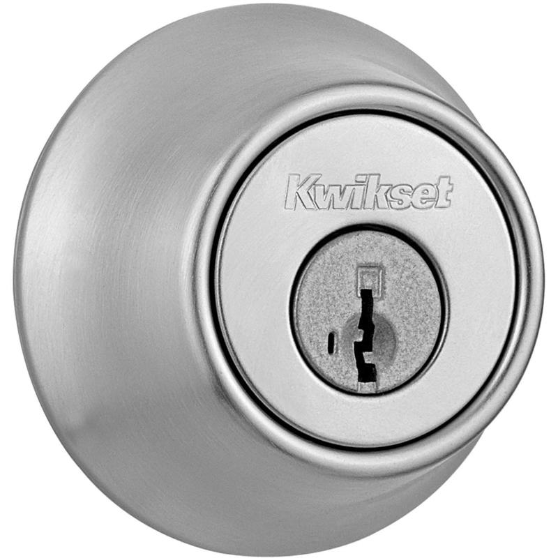 Kwikset SmartKey Security Satin Chrome Metal Double Cylinder Deadbolt