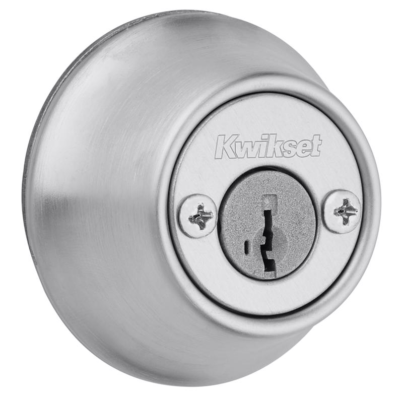 Kwikset SmartKey Security Satin Chrome Metal Double Cylinder Deadbolt