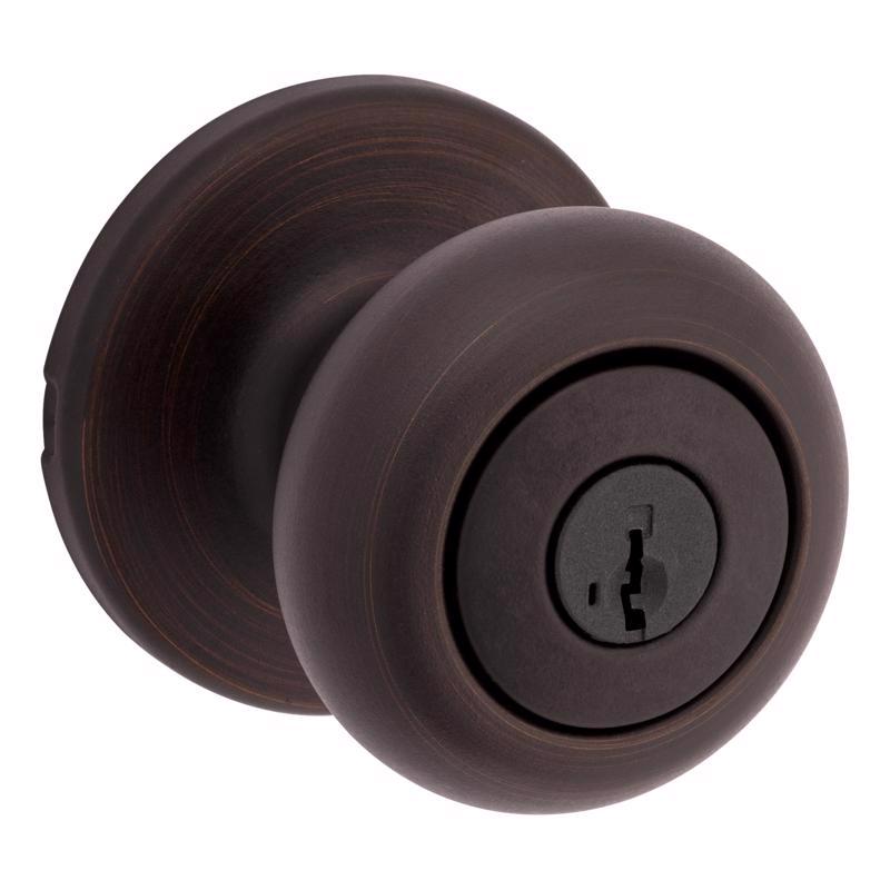 Kwikset SmartKey Security Venetian Bronze Entry Knob KW1 2-3/4 in.