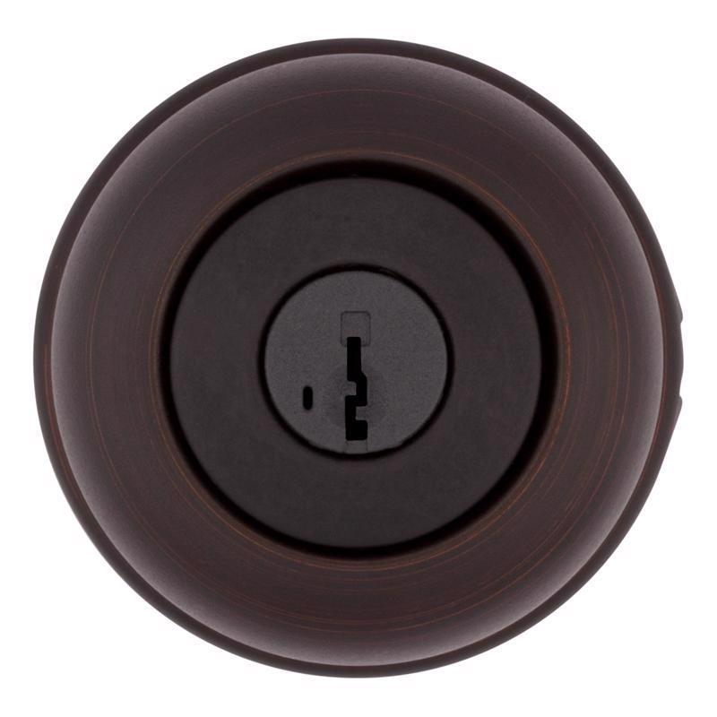 Kwikset SmartKey Security Venetian Bronze Entry Knob KW1 2-3/4 in.