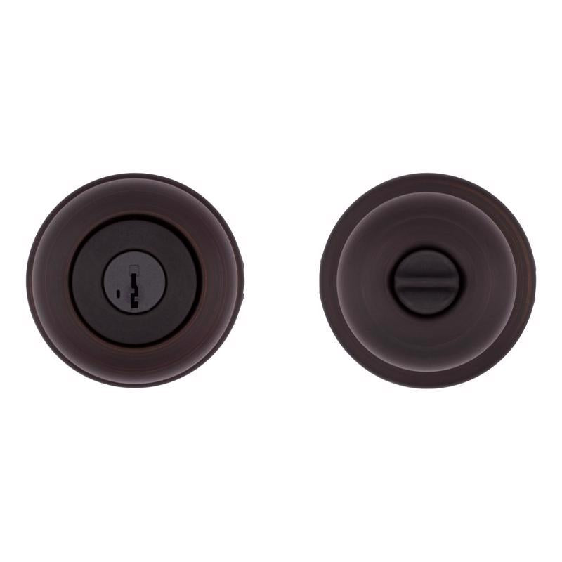 Kwikset SmartKey Security Venetian Bronze Entry Knob KW1 2-3/4 in.