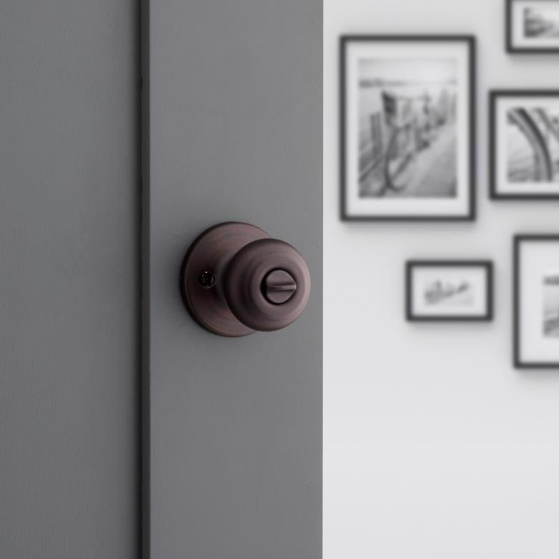 Kwikset SmartKey Security Venetian Bronze Entry Knob KW1 2-3/4 in.