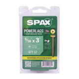 SPAX PowerLags 5/16 in. X 3 in. L Washer Yellow Zinc Carbon Steel Lag Screw 12 pk