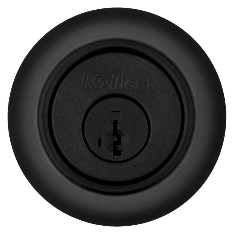 Kwikset SmartKey Security Matte Black Metal Double Cylinder Deadbolt