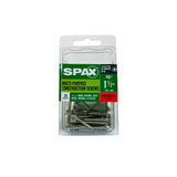SPAX Multi-Material No. 6 in. X 1-1/2 in. L Phillips/Square Flat Head Construction Screws 30 pk