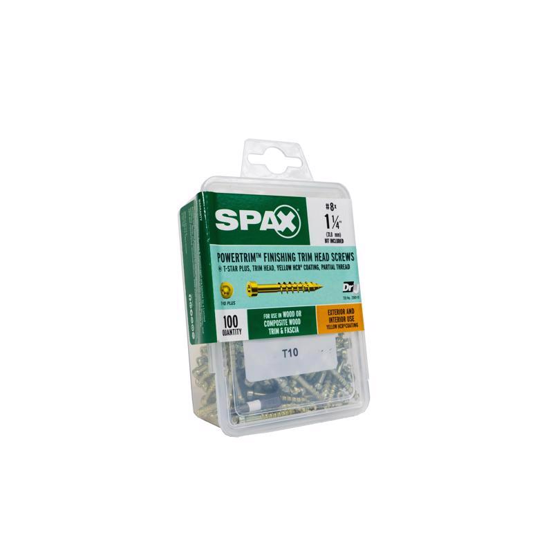 SPAX PowerTrim No. 8 in. X 1-1/4 in. L Star Round Head Trim Screws 100 pk