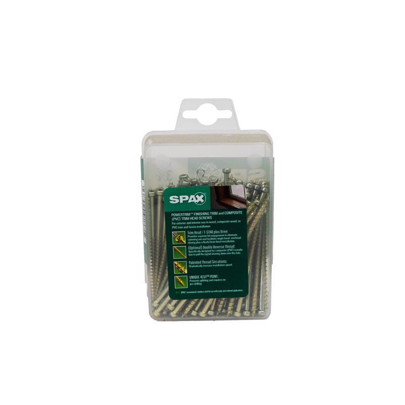 SPAX PowerTrim No. 8 in. X 3-1/8 in. L Star Round Head Trim Screws 100 pk