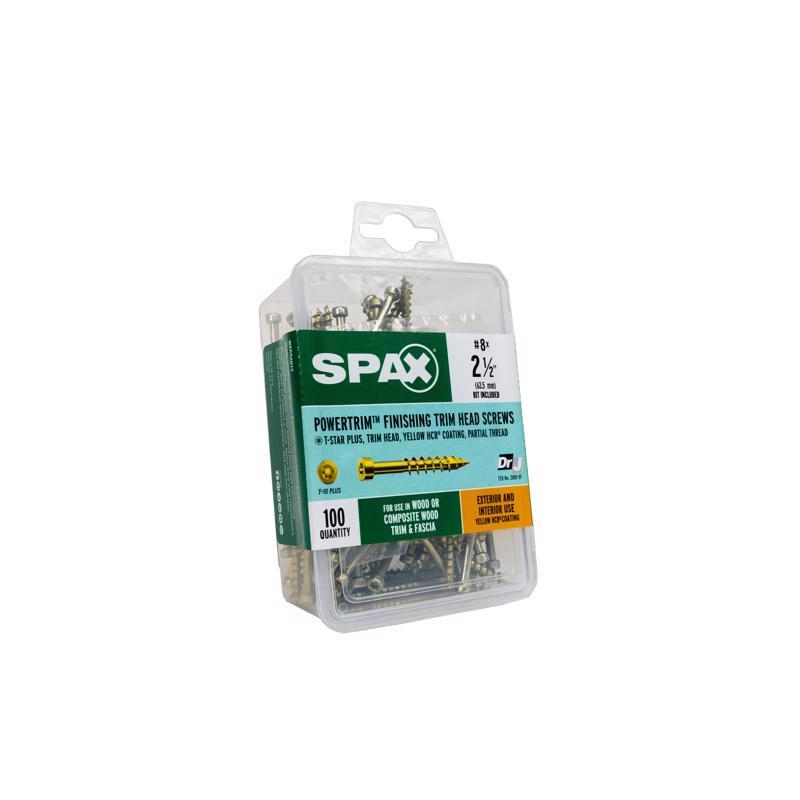 SPAX PowerTrim No. 8 in. X 2-1/2 in. L Star Round Head Trim Screws 100 pk