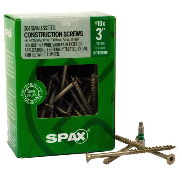 CONST SCREW  SS 3" 1LB
