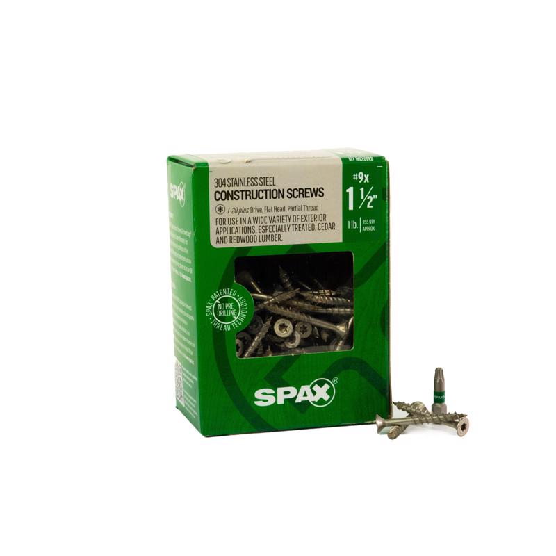 SPAX Multi-Material No. 9 Label X 1-1/2 in. L Star Flat Head Construction Screws 1 lb 155 pk