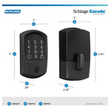 Schlage Encode Matte Black Metal Wifi Deadbolt