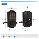 Schlage Encode Aged Bronze Metal WiFi Deadbolt with Accent Lever