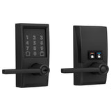 Schlage Encode Matte Black Metal WiFi Deadbolt with Latitude Lever