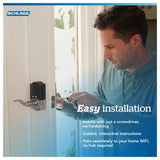 Schlage Encode Satin Nickel Metal WiFi Deadbolt with Accent Lever