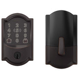 Schlage Encode Plus Aged Bronze Metal WiFi Deadbolt with Camelot Trim