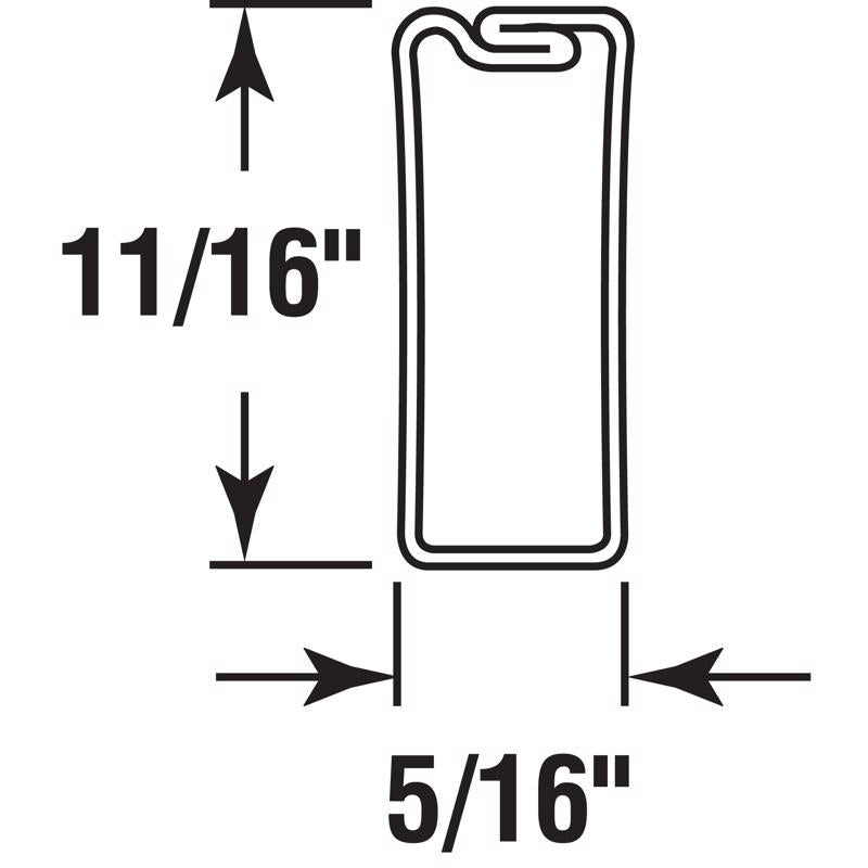 Prime-Line Bronze Black Aluminum 11/16 in. W X 5/16 in. L Spreader Bar 1 pk