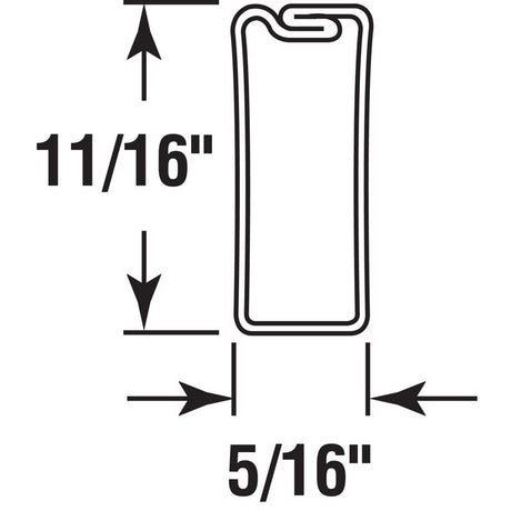 Prime-Line Bronze Black Aluminum 11/16 in. W X 5/16 in. L Spreader Bar 1 pk