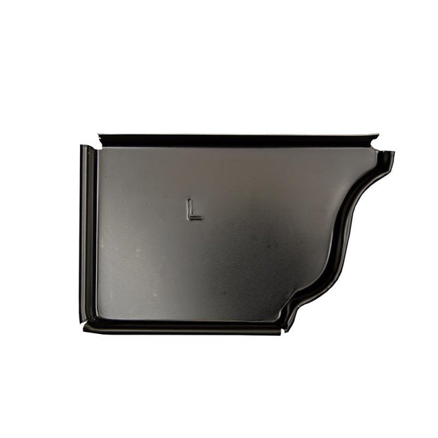 GUTR END CAP BLK LFT 5"