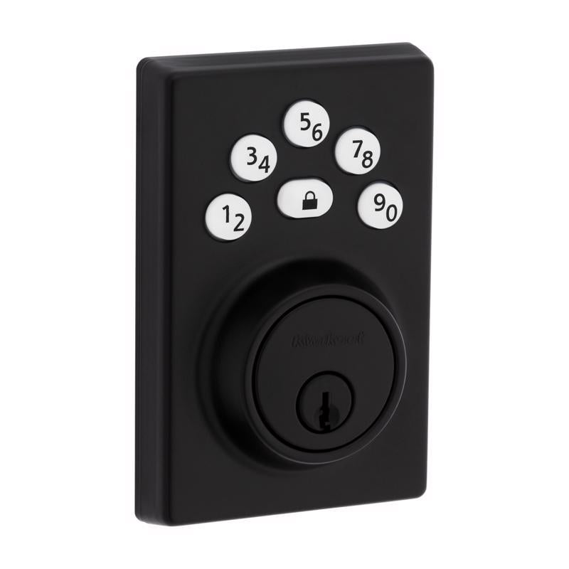 ELCTRNC DEADBLT MATT BLK
